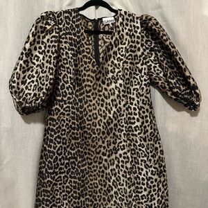 Ganni Leopard Print Dress